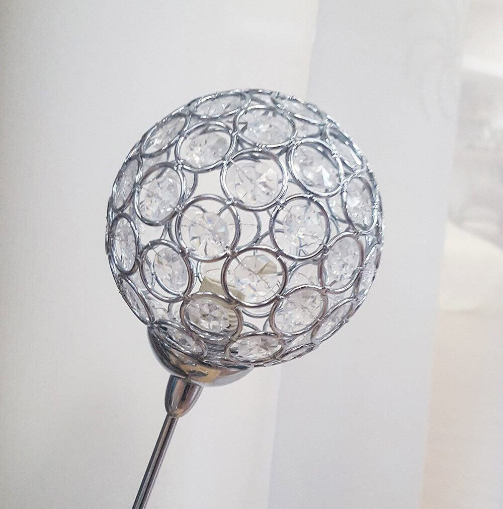 KLiving Perivale G9-3W LED Chrome 4 Crystal Ball Light Floor Lamp