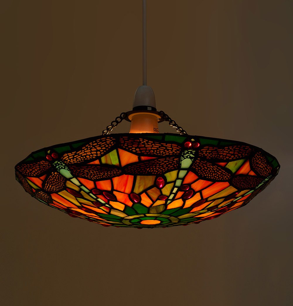 14" (36cm) Mitcham Tiffany Easy Fit Non Electrical Pendant Light Shade