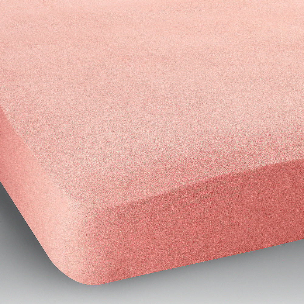 King Size Extra Deep Terry Stretch Fitted Sheet Available In Blue Cream Pink White Grey