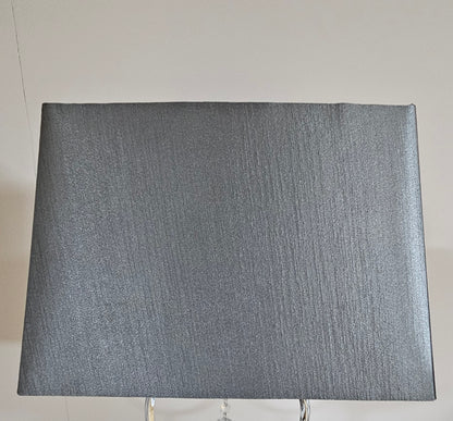 13" 15" 17" 21" Silver Grey Rectangular Table Lamp Shade
