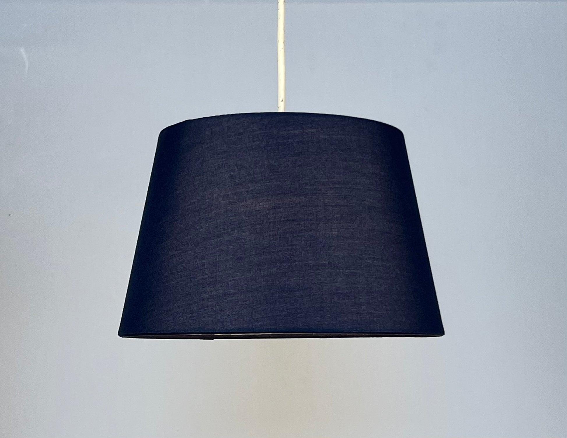 Tapered Drum Shade for Ceiling Fittings and Table Lamps, available in Navy, Sage Green and Cream