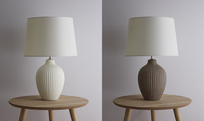Nora 51cm Ceramic Table Lamp With Cream Shade