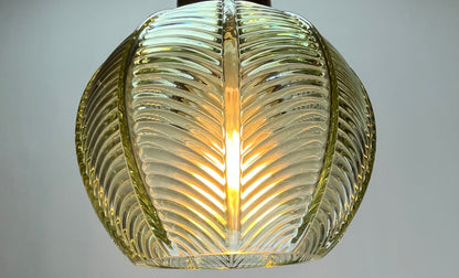 Leaf Design Glass Ceiling Pendant in 3 Colours, Smoke Grey, Green or Clear Non Electric Pendant Lampshade