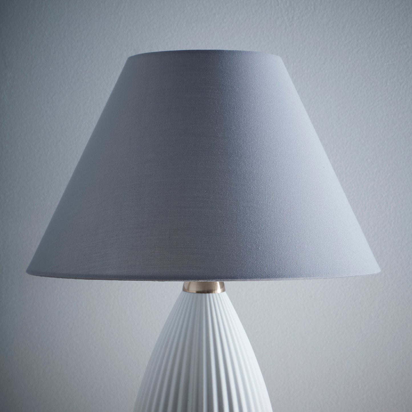 Grey Linen Lampshade Coolie for Lamps and Ceiling options, Available in 10, 12 and 14 inch sizes.