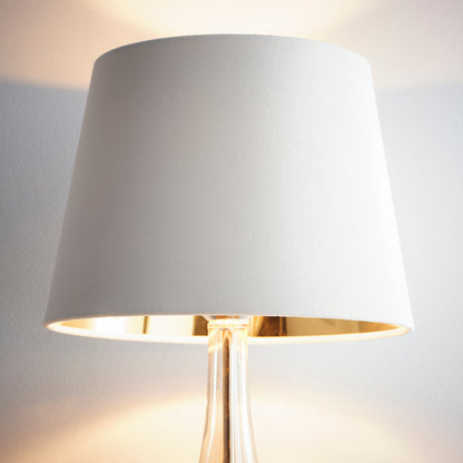 Velvet Cream Empire Drum Light shade with a Gold inner Lining suitable for Ceiling or Lamps