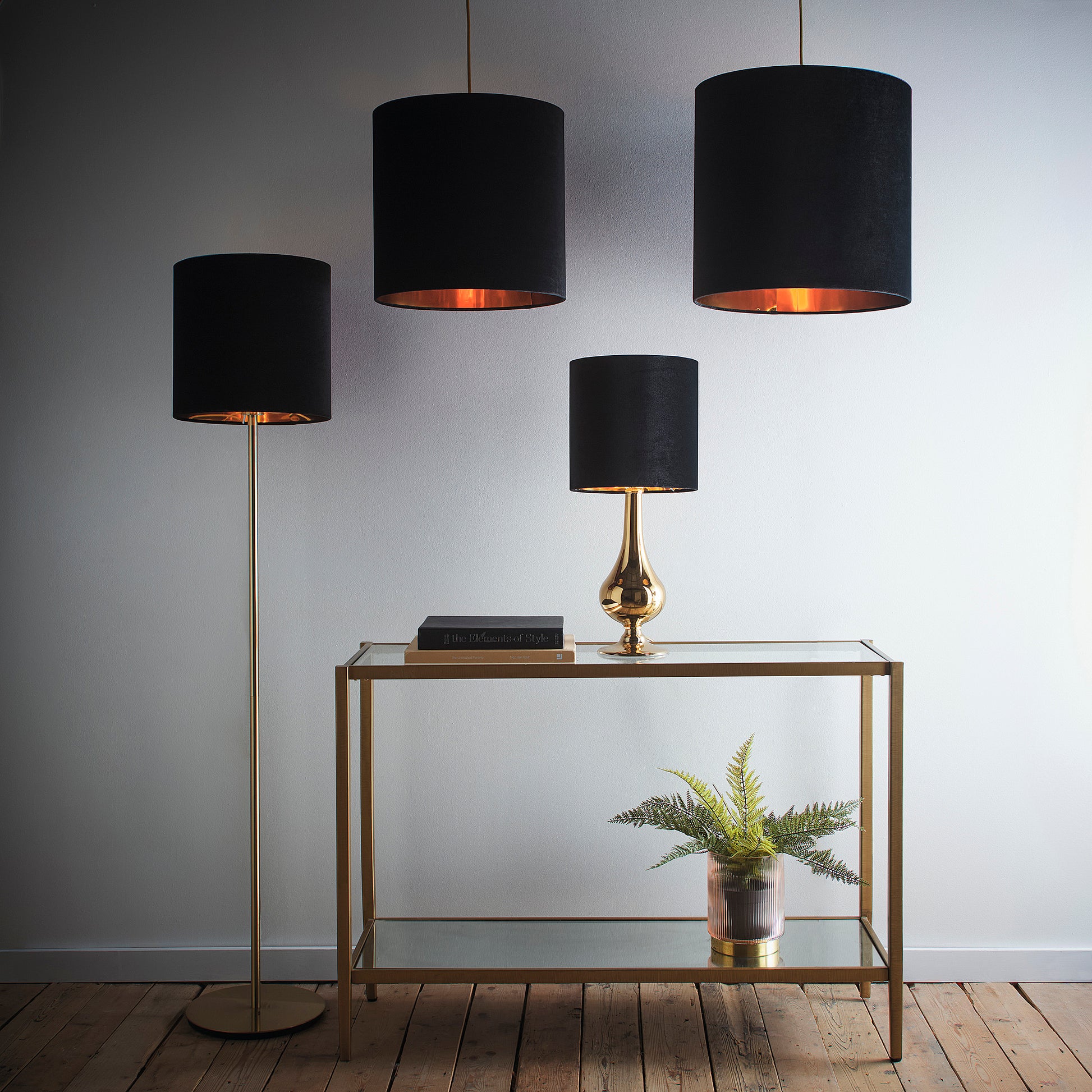 Black Velvet Drum Lampshade for Modern Table Lamps and Ceiling Pendant Fixtures