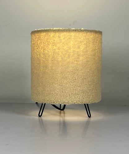 Teddy Velvet Table Lamp in Cream, Lilac, Orange or Grey small soft lamp 21cm Tall, Perfect for Bedsides and Cozy Areas