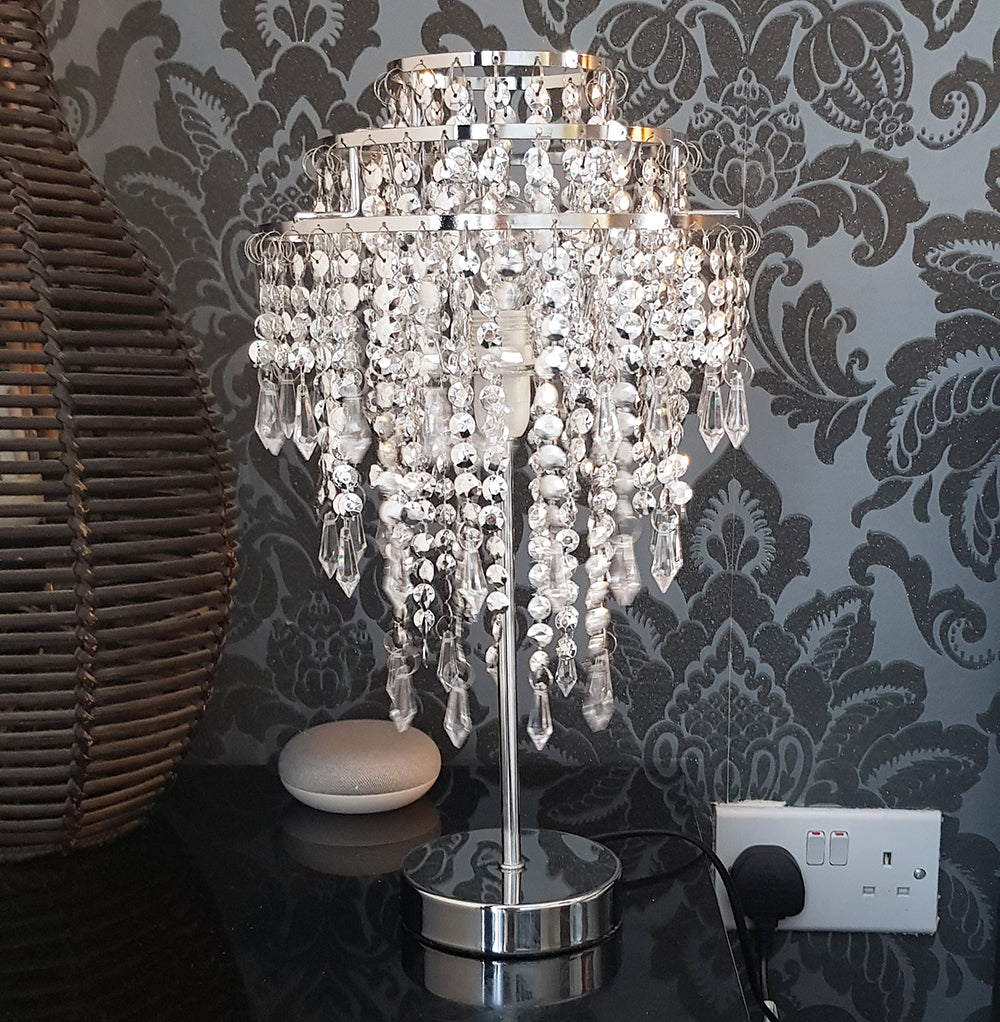 Chandelier style table store lamps