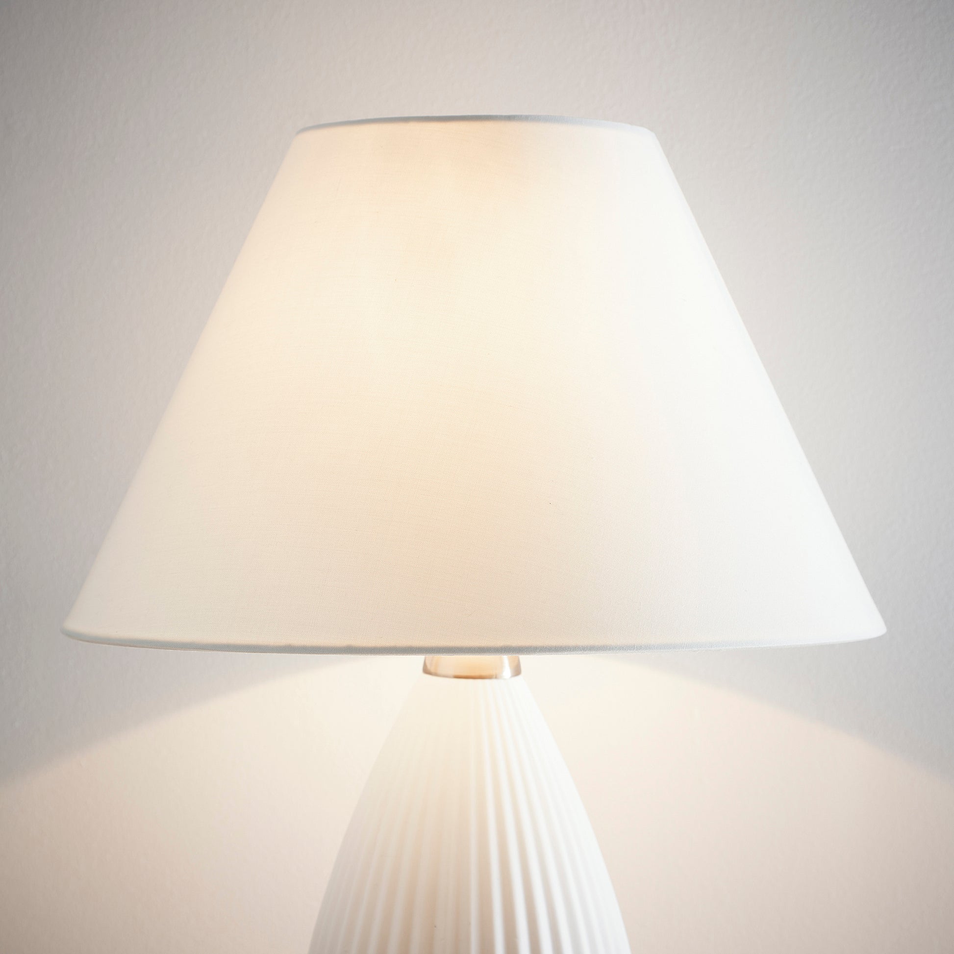 Cream Linen Lampshade Coolie for Lamps and Ceiling options, Available in 10, 12 and 14 inch sizes.