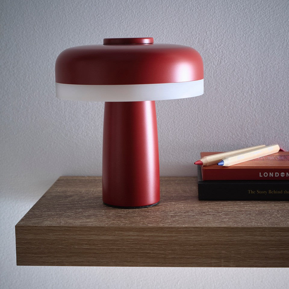 Lyon Rechargeable LED Table Lamp In Black, Cream, Light Blue, Green, Ochre, Red and Pink