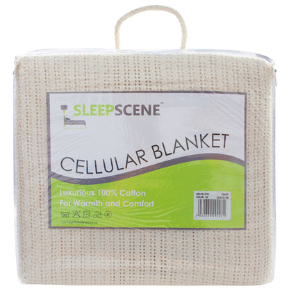 Sleepscene Cellular Blanket in Cream (Various sizes available)