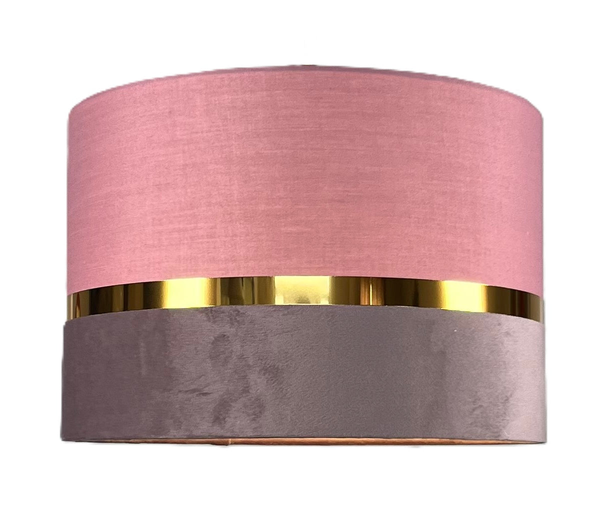 Demi 30cm Banded Pendant Shade, 30x20cm Velvet+TC shade with band