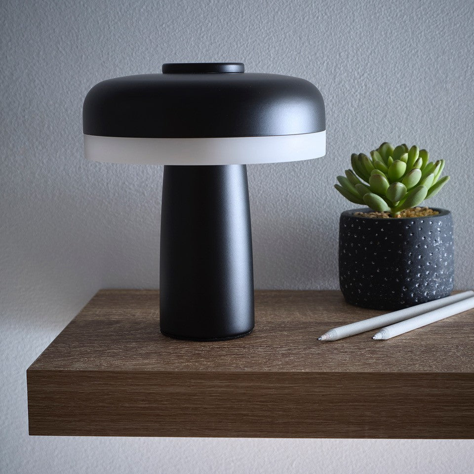 Lyon Rechargeable LED Table Lamp In Black, Cream, Light Blue, Green, Ochre, Red and Pink
