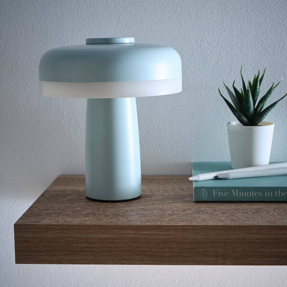 Lyon Rechargeable LED Table Lamp In Black, Cream, Light Blue, Green, Ochre, Red and Pink