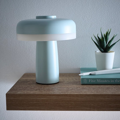 Lyon Rechargeable LED Table Lamp In Black, Cream, Light Blue, Green, Ochre, Red and Pink