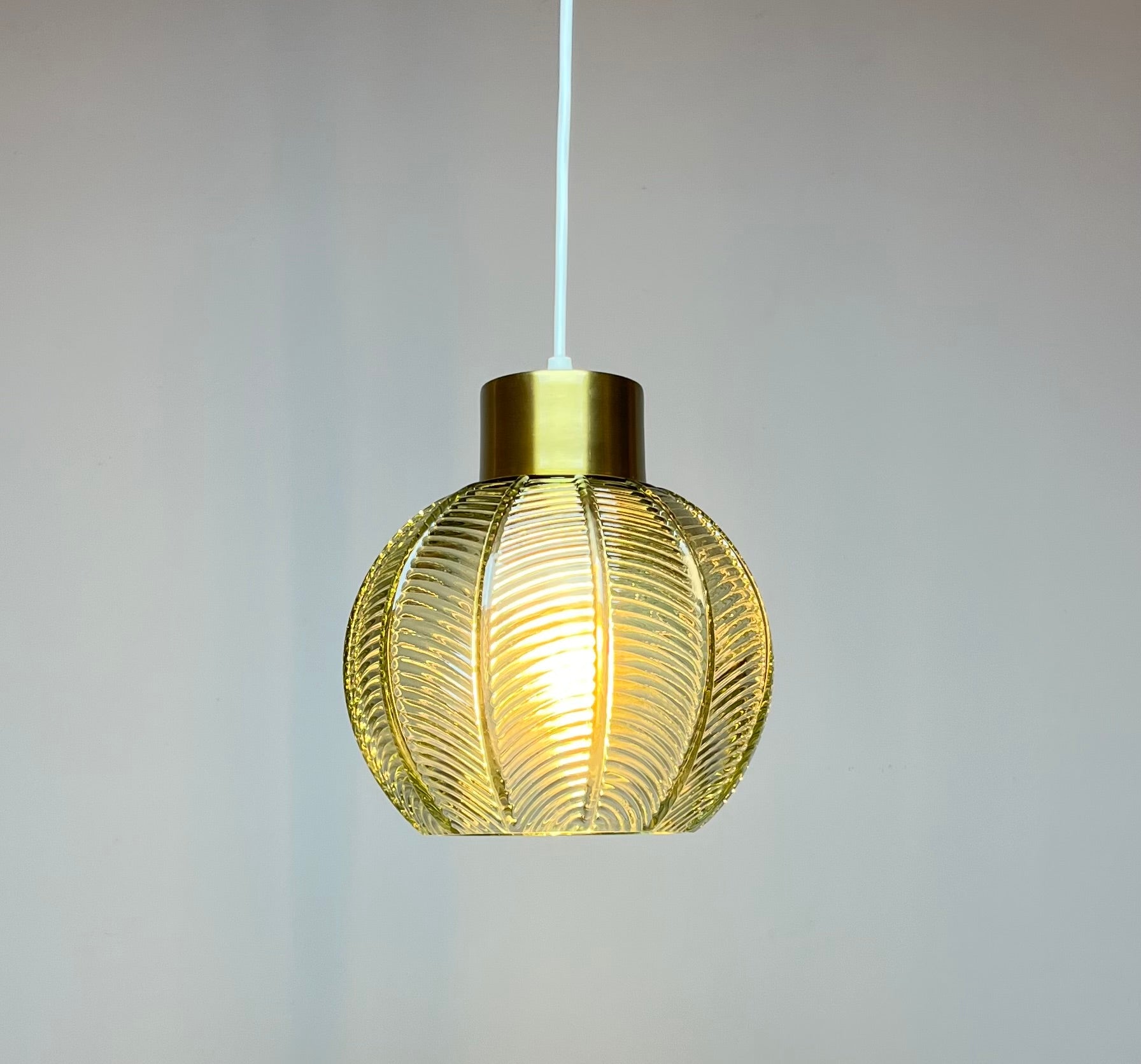 Leaf Design Glass Ceiling Pendant in 3 Colours, Smoke Grey, Green or Clear Non Electric Pendant Lampshade