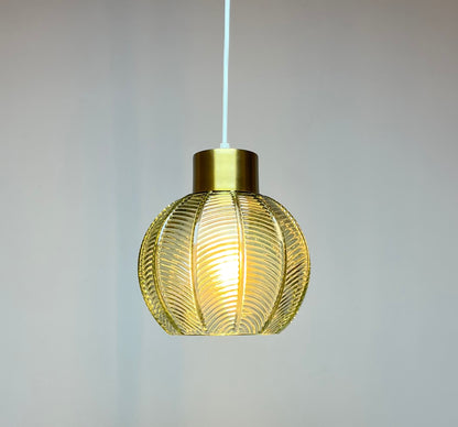 Leaf Design Glass Ceiling Pendant in 3 Colours, Smoke Grey, Green or Clear Non Electric Pendant Lampshade