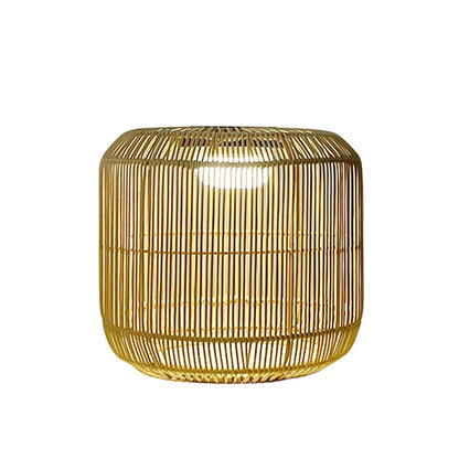 Natural Finish small Rattan Solar and Rechargeable Lamp Solar Lamp with USB C Port, For Use All Year Round Waterproof