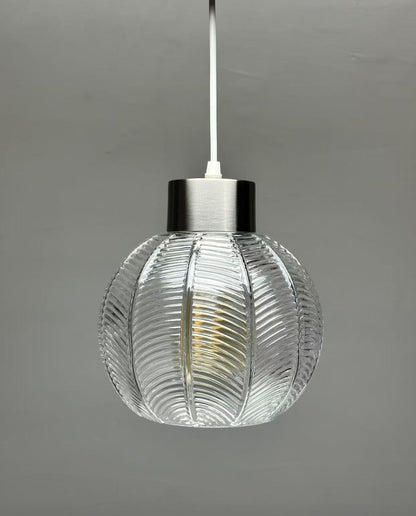 Leaf Design Glass Ceiling Pendant in 3 Colours, Smoke Grey, Green or Clear Non Electric Pendant Lampshade