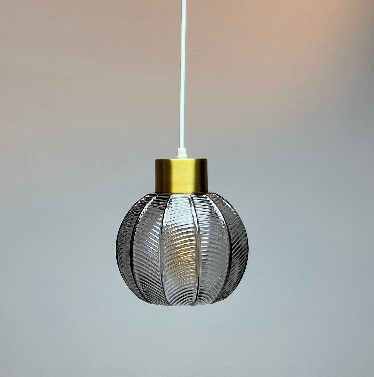 Leaf Design Glass Ceiling Pendant in 3 Colours, Smoke Grey, Green or Clear Non Electric Pendant Lampshade