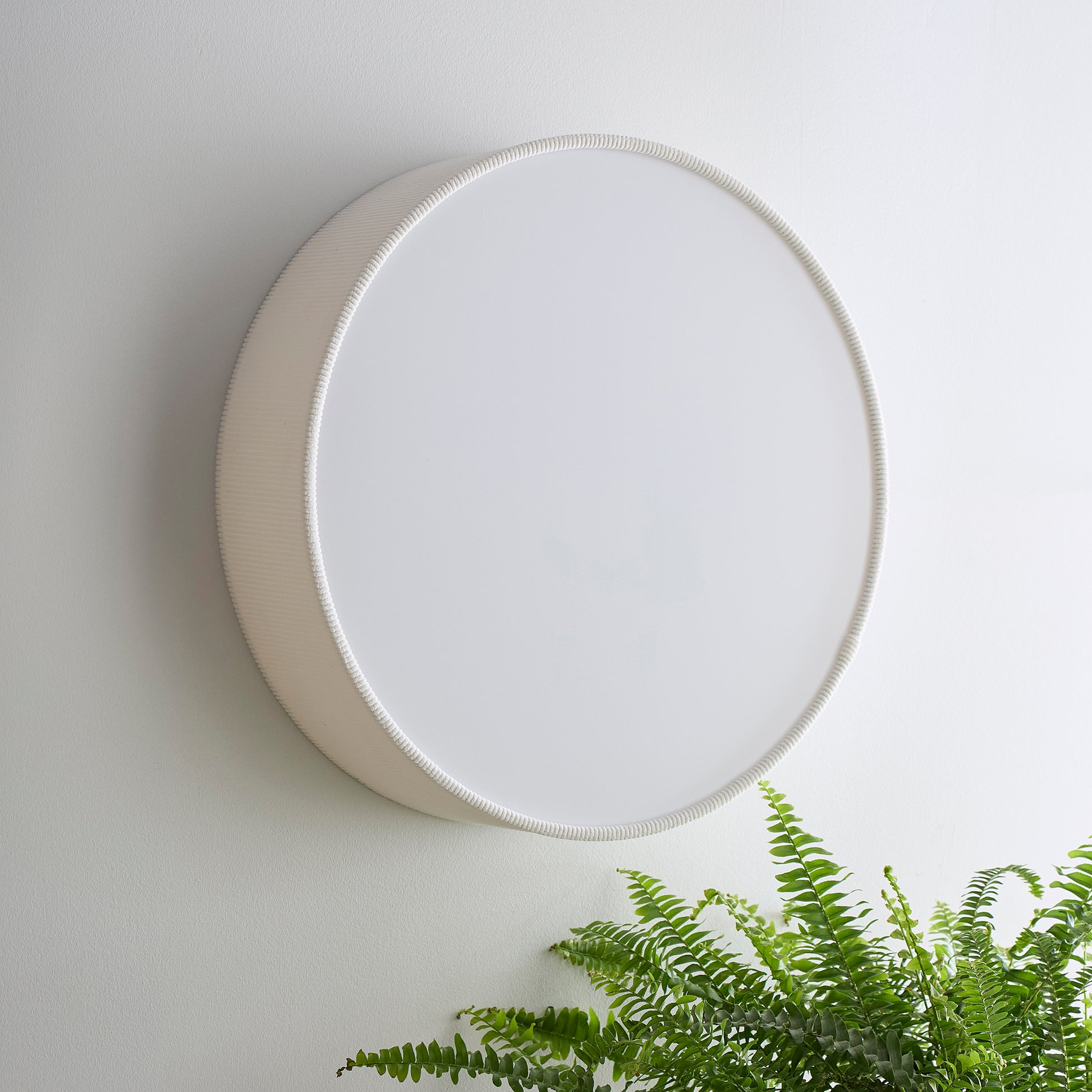 White Velvet Flush Ceiling Light or Wall Light Available in 2 Sizes 38cm (2 Light) 45 cm (3 Light)