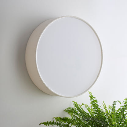 White Velvet Flush Ceiling Light or Wall Light Available in 2 Sizes 38cm (2 Light) 45 cm (3 Light)