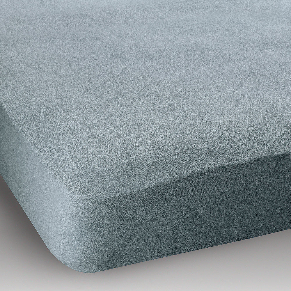 King Size Extra Deep Terry Stretch Fitted Sheet Available In Blue Cream Pink White Grey