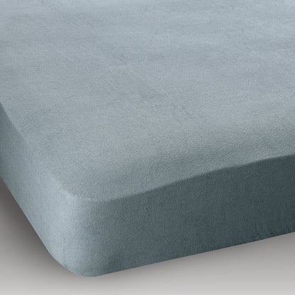 Small Double (4ft) Terry Stretch Fitted Sheet Available In Blue Cream Pink White Grey