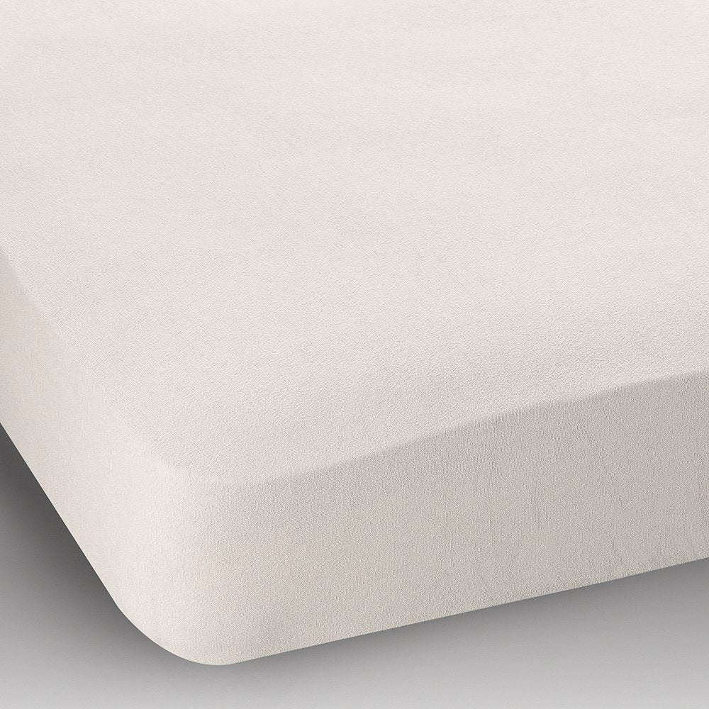 King Size Terry Stretch Fitted Sheet Available In Blue Cream Pink White Grey