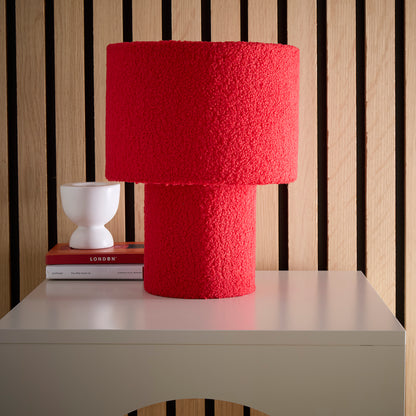 Teddy Bear Velvet Table Lamp in Red, Yellow or Navy Colour Options, Suitable for Bedside Tables, Console Tables or Side Tables