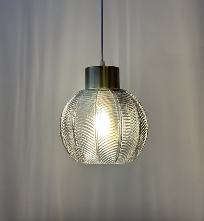 Leaf Design Glass Ceiling Pendant in 3 Colours, Smoke Grey, Green or Clear Non Electric Pendant Lampshade