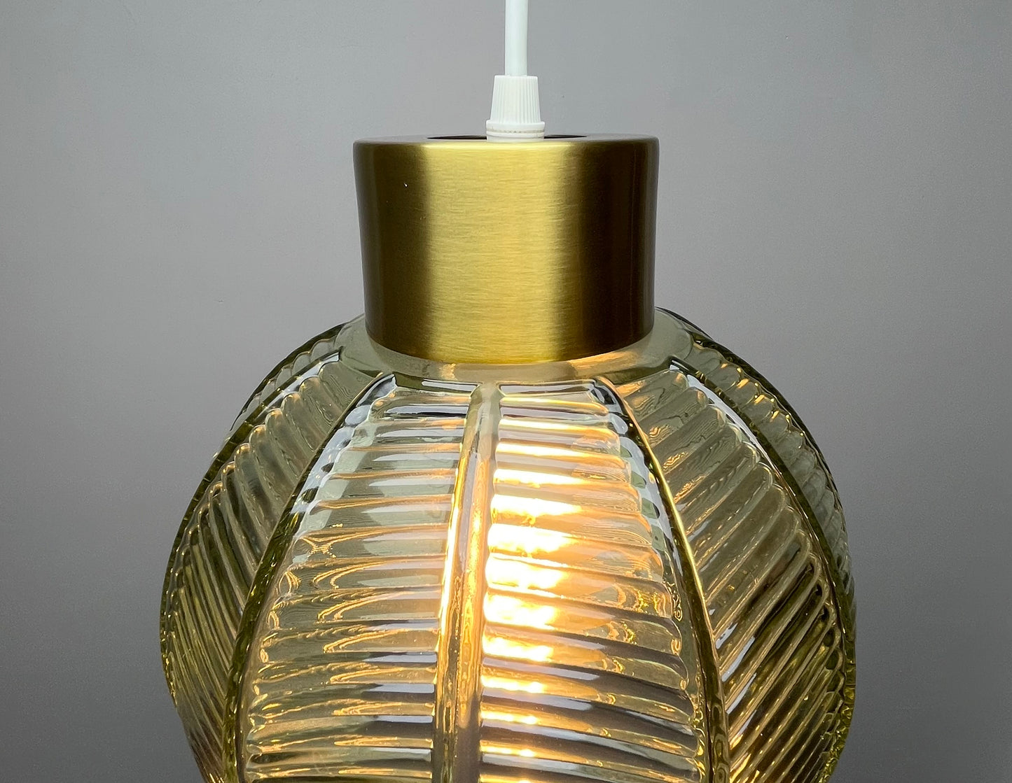 Leaf Design Glass Ceiling Pendant in 3 Colours, Smoke Grey, Green or Clear Non Electric Pendant Lampshade