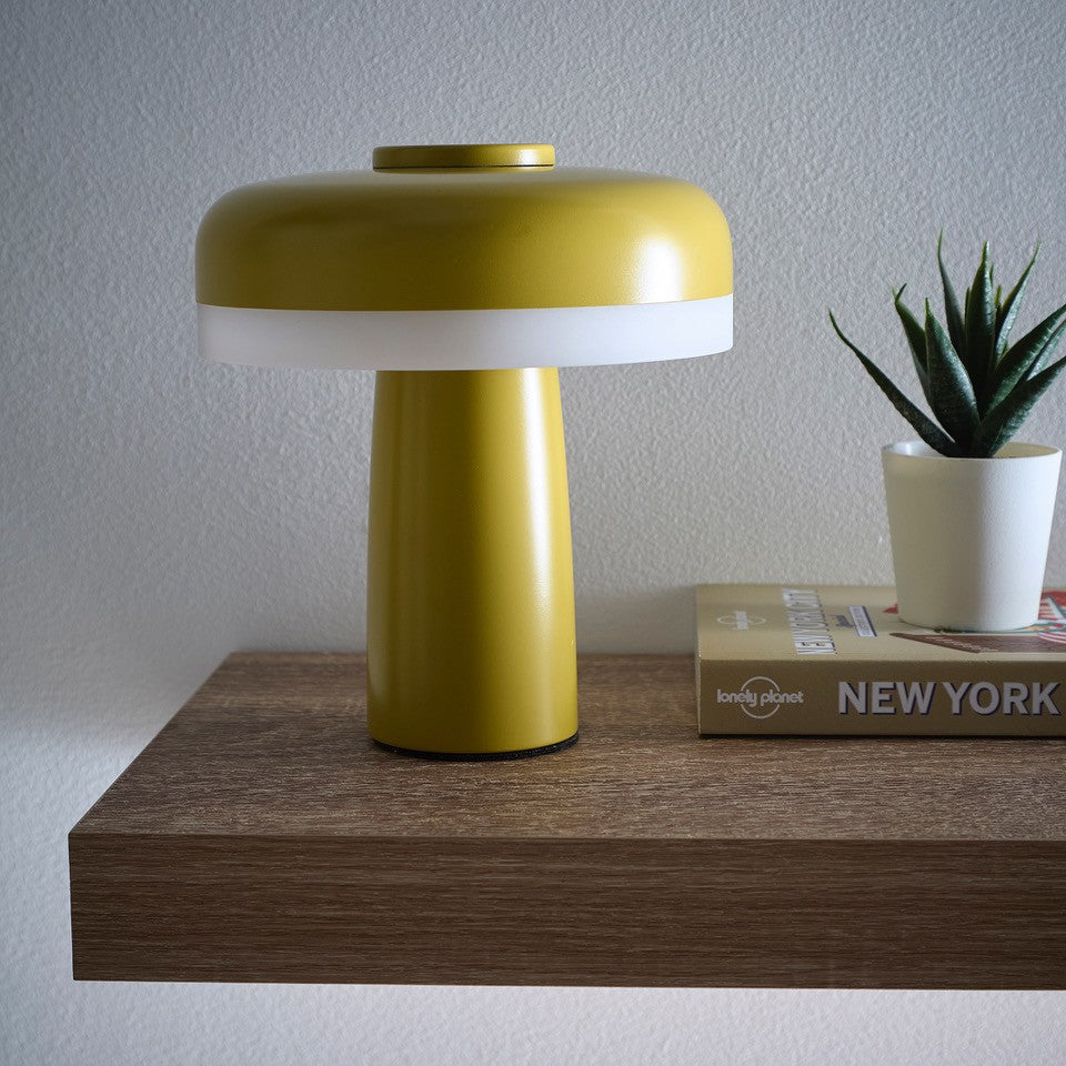 Lyon Rechargeable LED Table Lamp In Black, Cream, Light Blue, Green, Ochre, Red and Pink