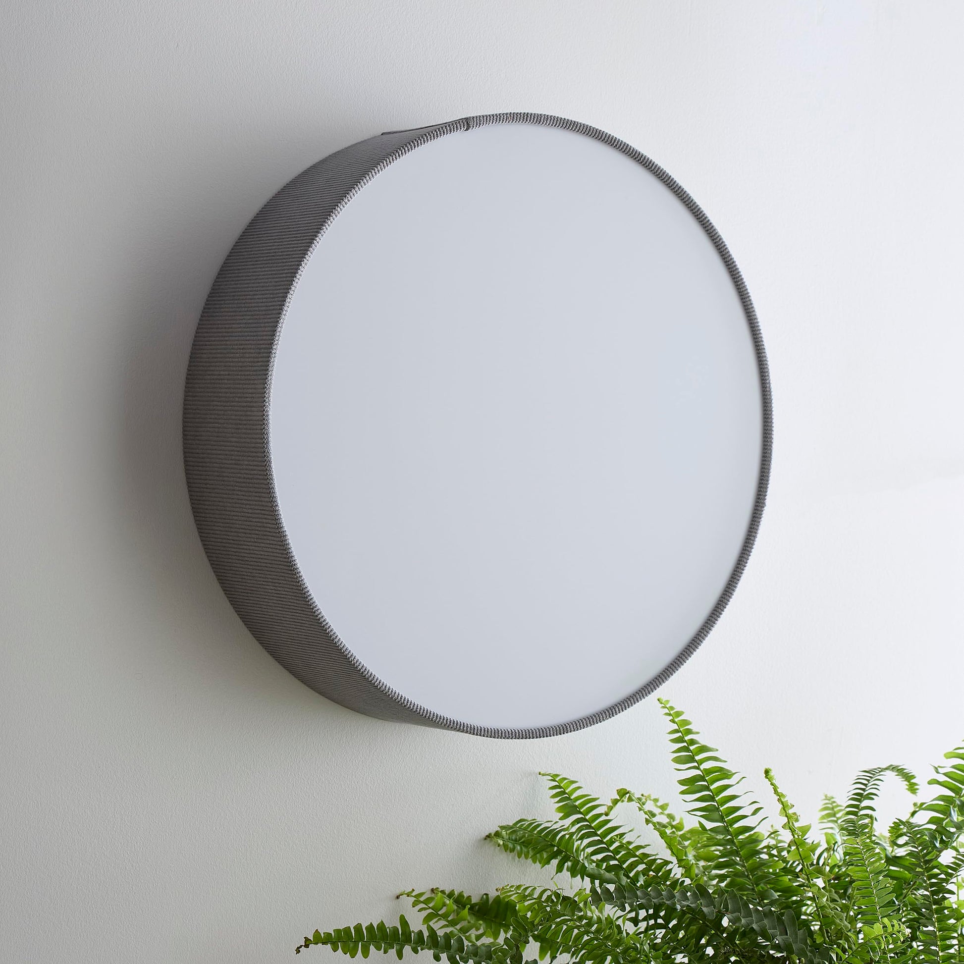 Light Grey Velvet Flush Ceiling Light or Wall Light Available in 2 Sizes 38cm (2 Light) 45 cm (3 Light)