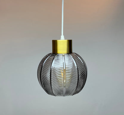 Leaf Design Glass Ceiling Pendant in 3 Colours, Smoke Grey, Green or Clear Non Electric Pendant Lampshade