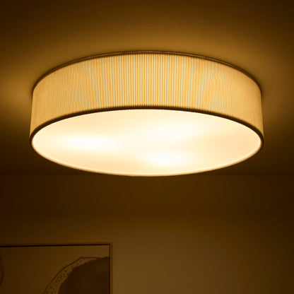 White Velvet Flush Ceiling Light or Wall Light Available in 2 Sizes 38cm (2 Light) 45 cm (3 Light)