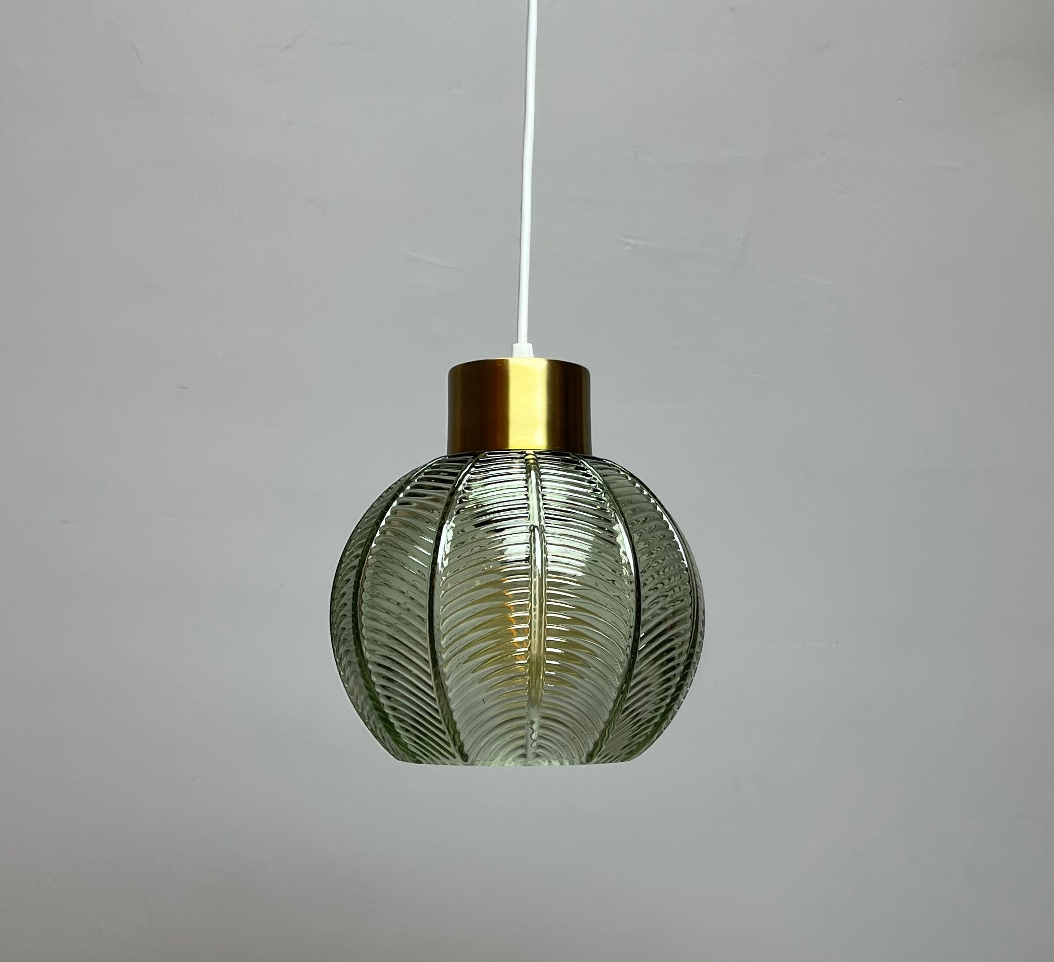 Leaf Design Glass Ceiling Pendant in 3 Colours, Smoke Grey, Green or Clear Non Electric Pendant Lampshade