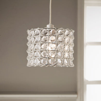 New Non Electrical Pendant Light Shade Clear Beads (Ba)