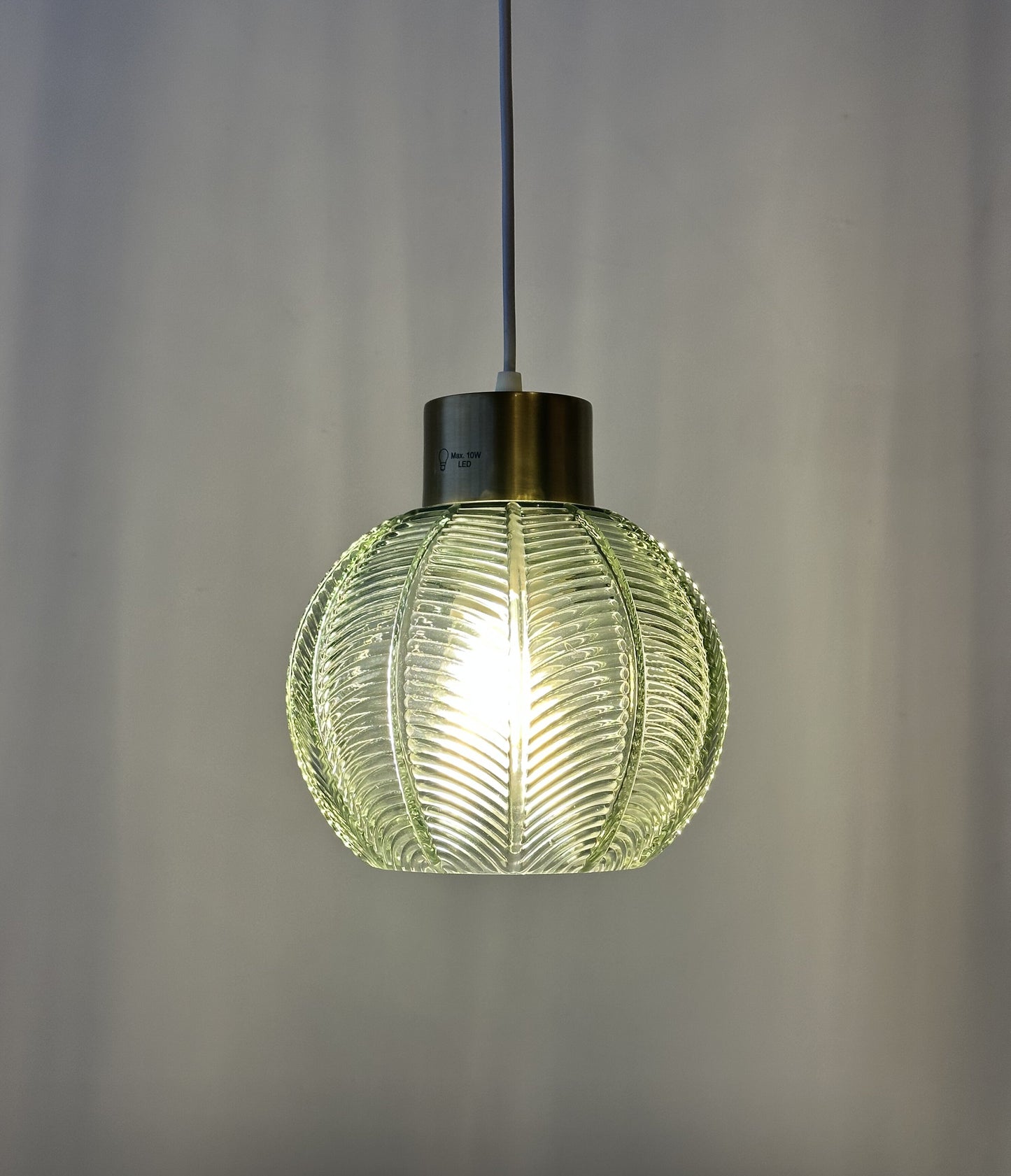 Leaf Design Glass Ceiling Pendant in 3 Colours, Smoke Grey, Green or Clear Non Electric Pendant Lampshade