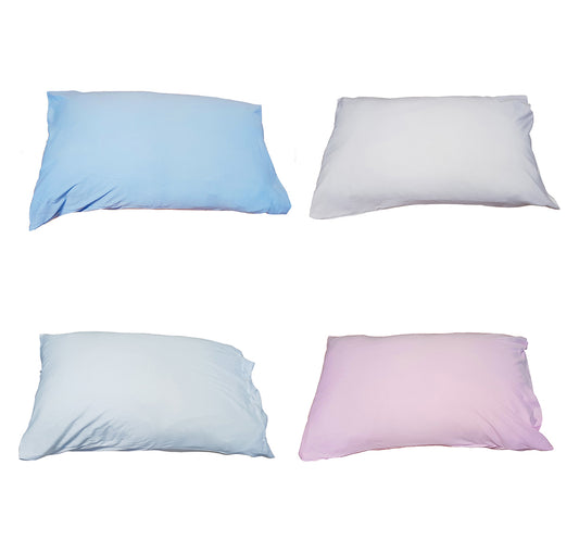 Jersey Pillowcases 50 x 70cm Colours Available White Cream Pink and Blue