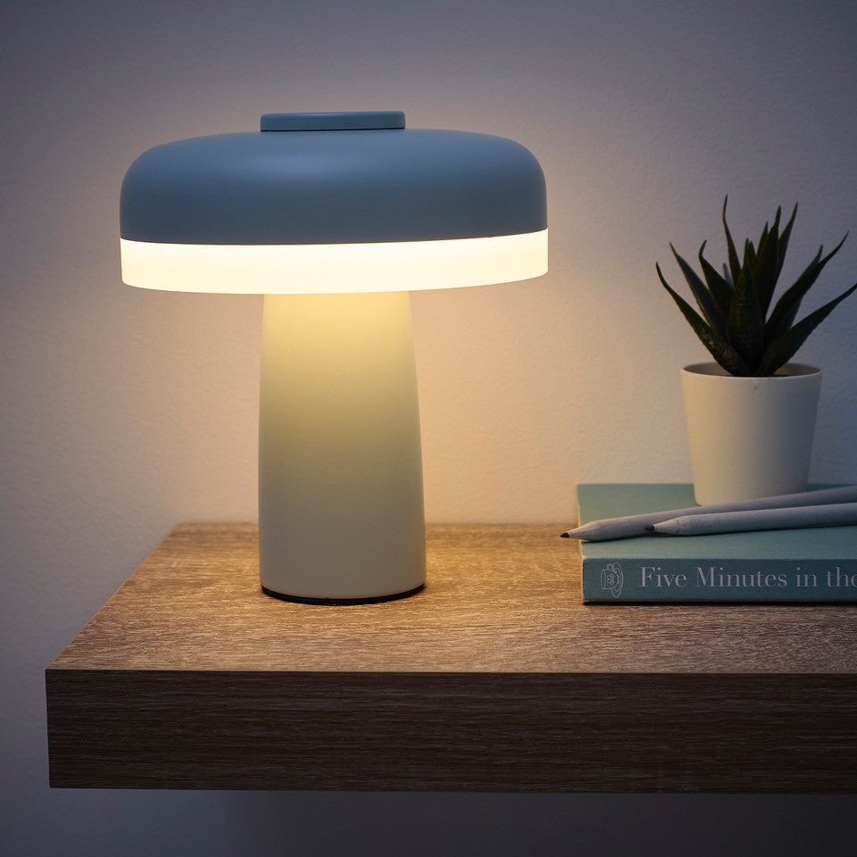 Lyon Rechargeable LED Table Lamp In Black, Cream, Light Blue, Green, Ochre, Red and Pink