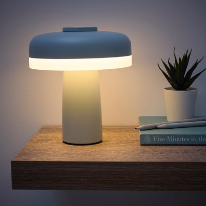 Lyon Rechargeable LED Table Lamp In Black, Cream, Light Blue, Green, Ochre, Red and Pink