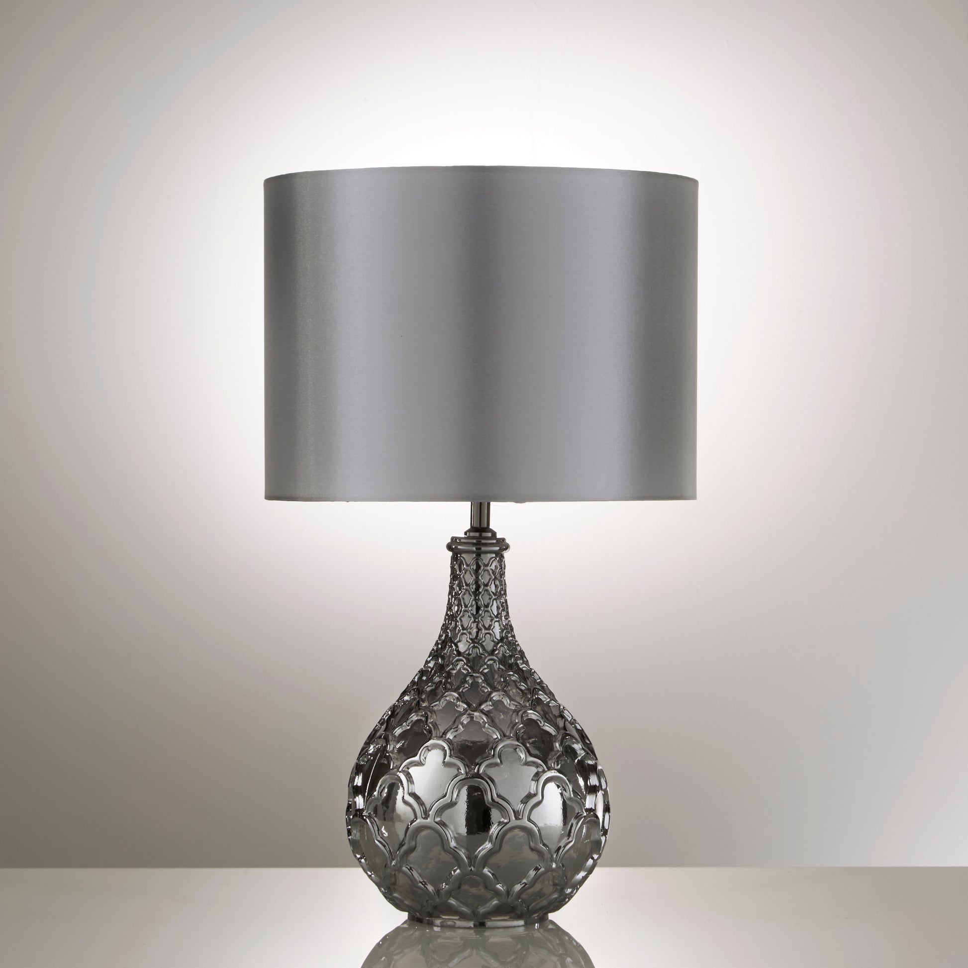 Grey Table Lamp Grey Ceramic Embossed Table Lamp – Dibor