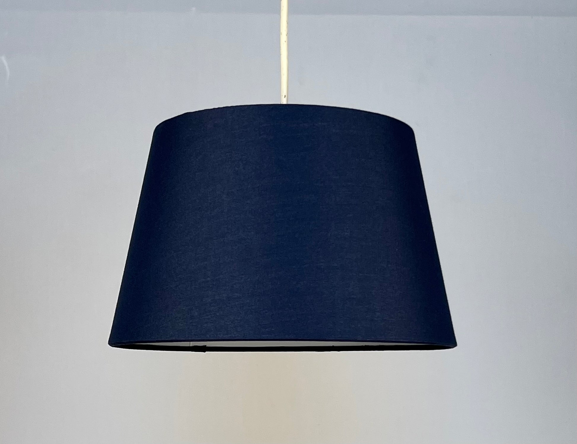 Tapered Drum Shade for Ceiling Fittings and Table Lamps, available in Navy, Sage Green and Cream