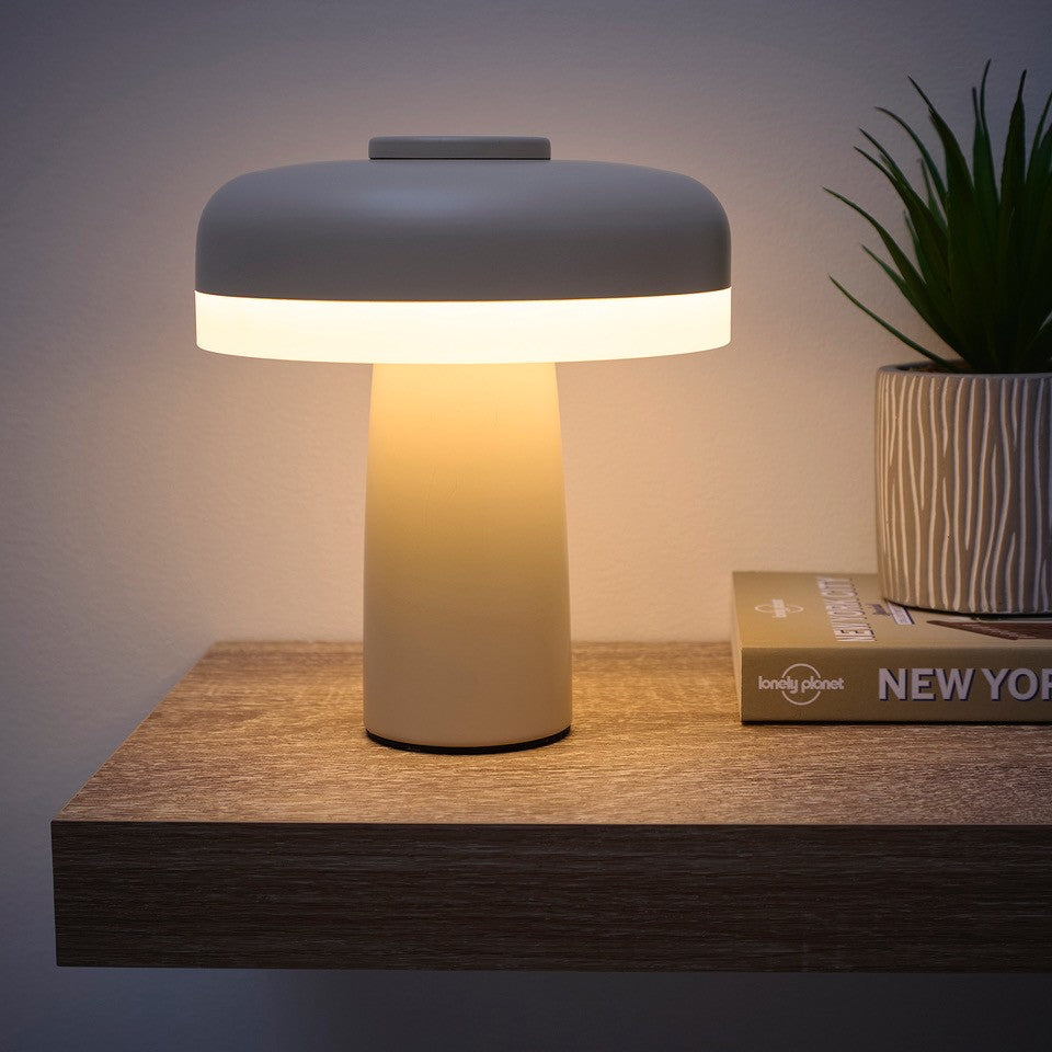 Lyon Rechargeable LED Table Lamp In Black, Cream, Light Blue, Green, Ochre, Red and Pink