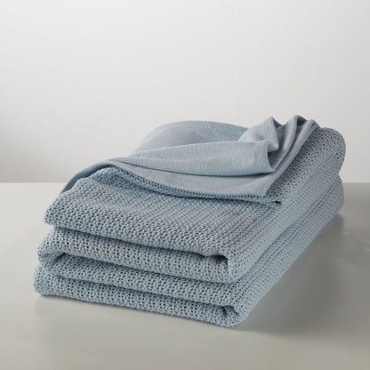 Sleepscene Cellular Blanket in Blue (Various sizes available)