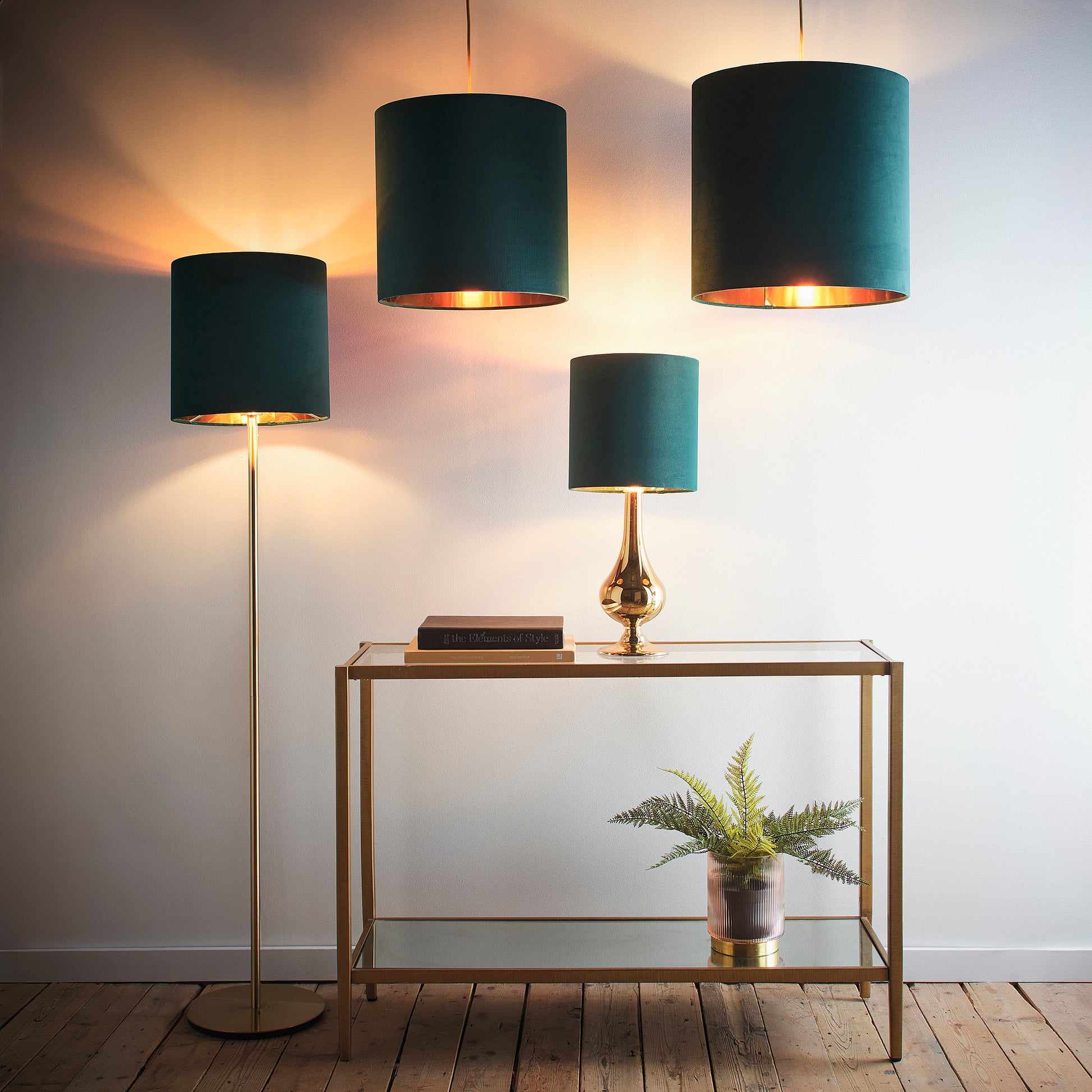 Green Velvet Drum Lampshade for Modern Table Lamps and Ceiling Pendant Fixtures