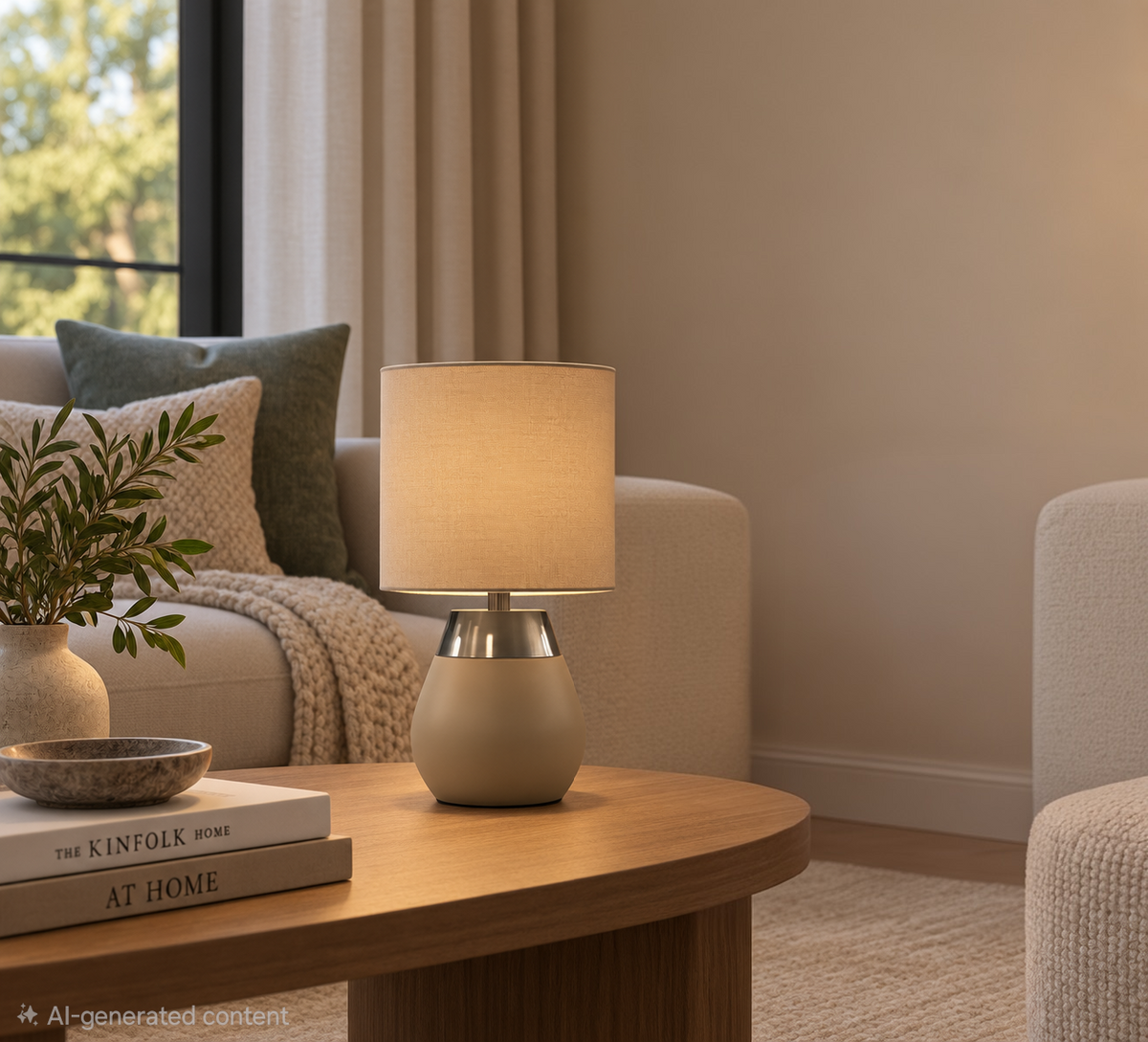 Tocu Touch Table Lamp with matching shade