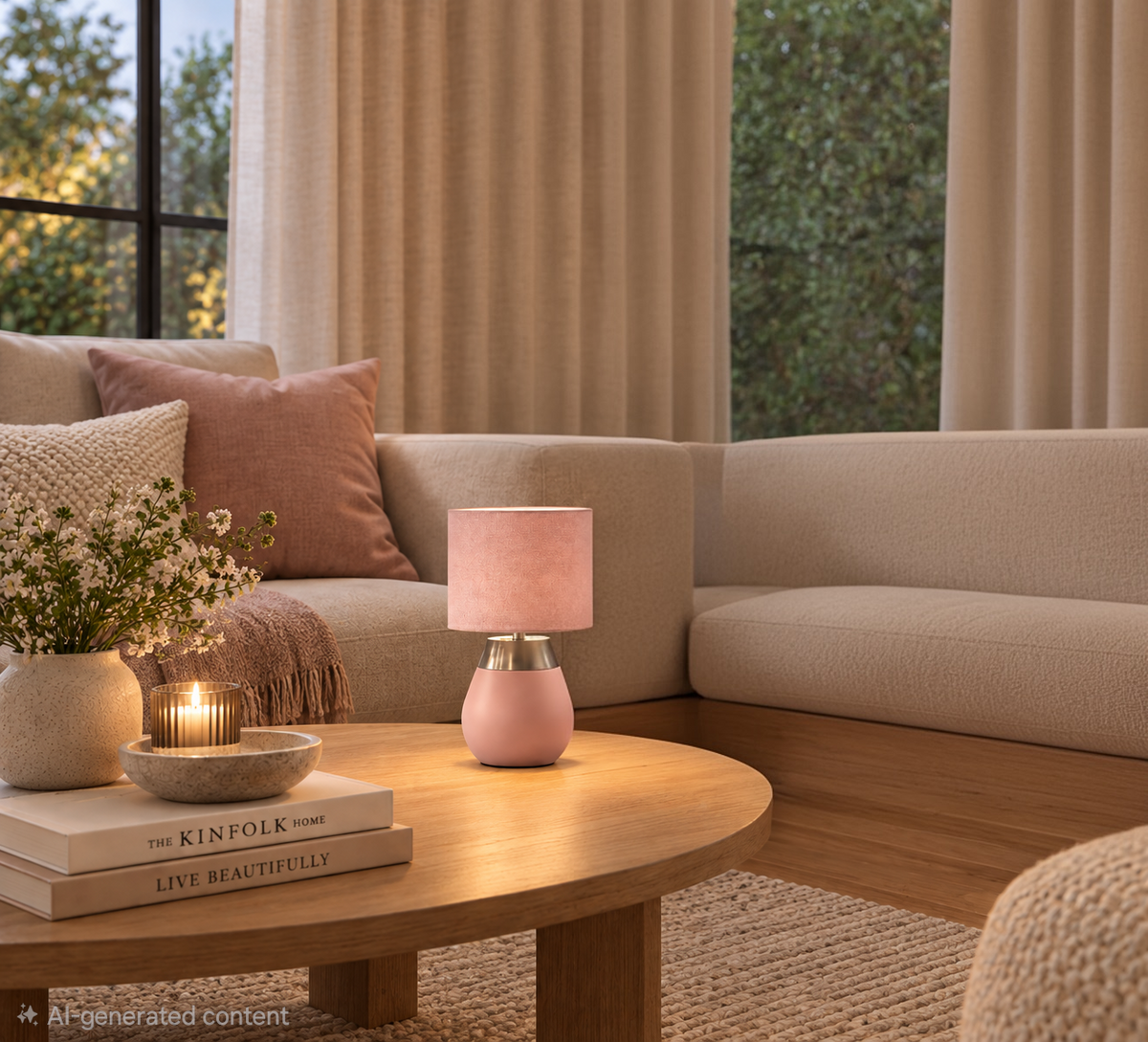 Tocu Touch Table Lamp with matching shade