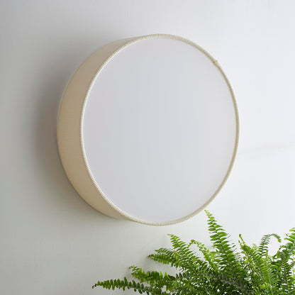 Cream Ribbed Velvet Flush Ceiling Light or Wall Light Available in 2 Sizes 38cm (2 Light) 45 cm (3 Light)